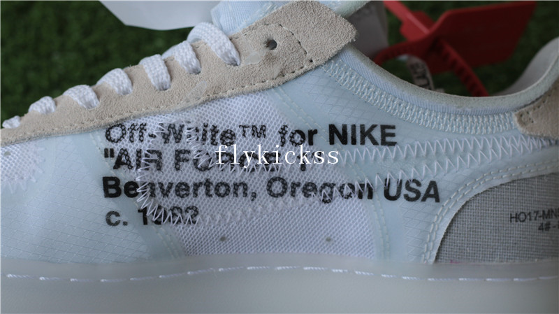 Update Version Off White X Nike Air Froce 1